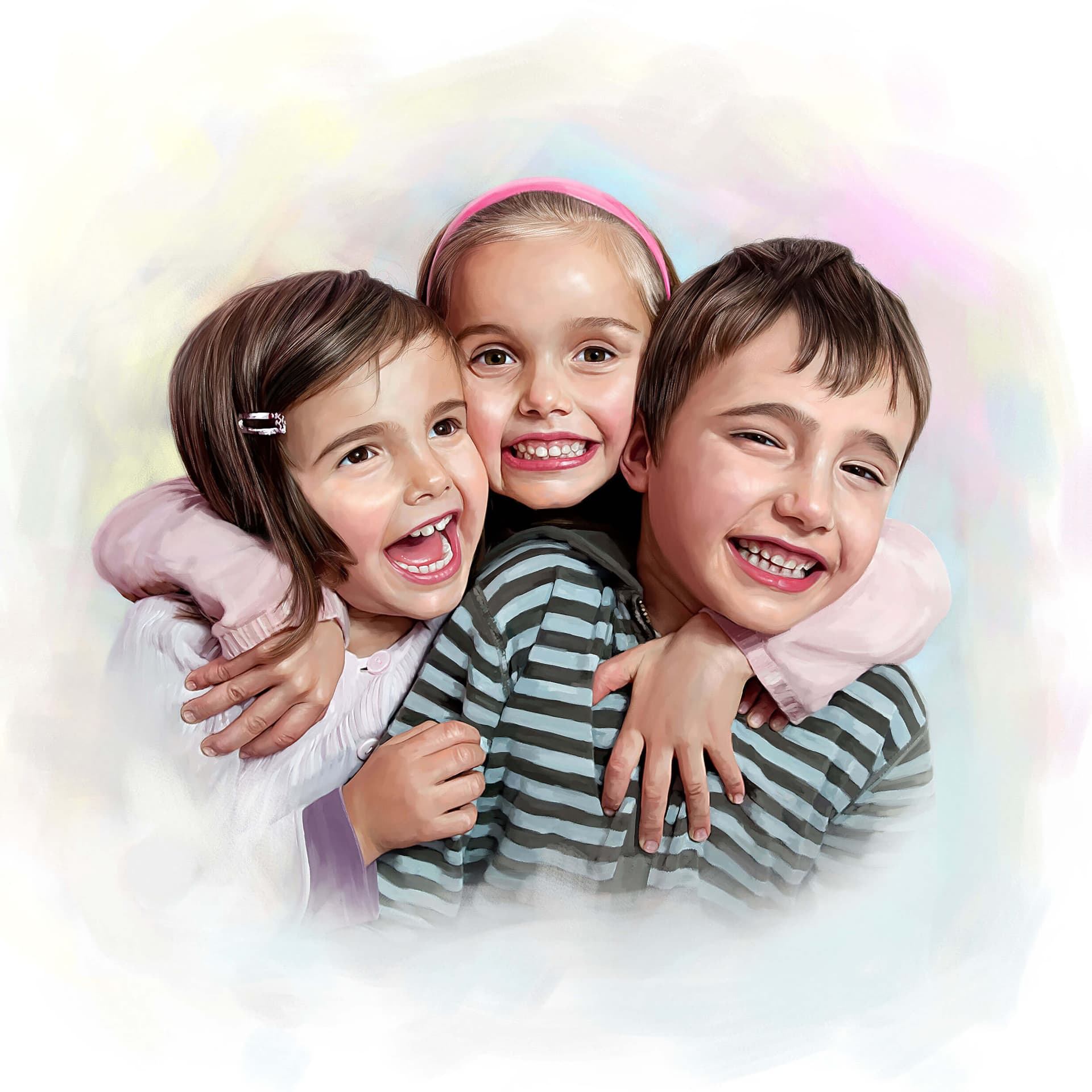 Kid Digital Portrait Painting by Oilpixel