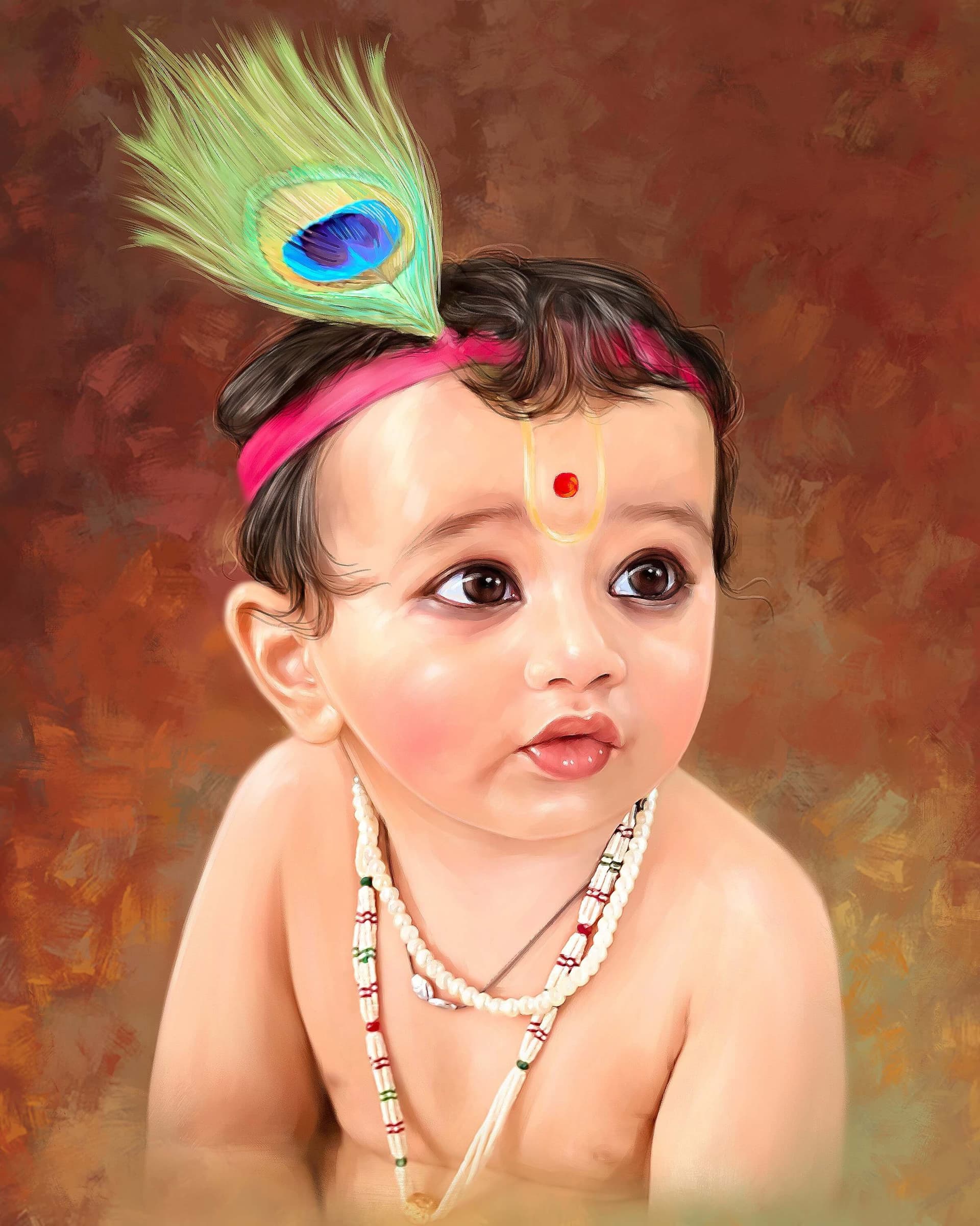 Child Digital Portrait Painting of Dinesh Rathod by Oilpixel