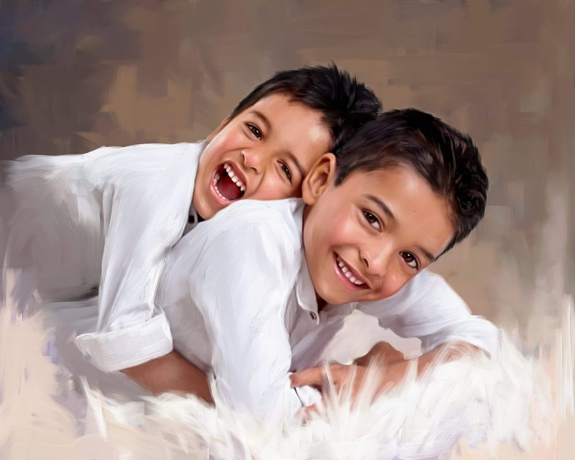 Child Digital Portrait Painting of Parmarbhai by Oilpixel