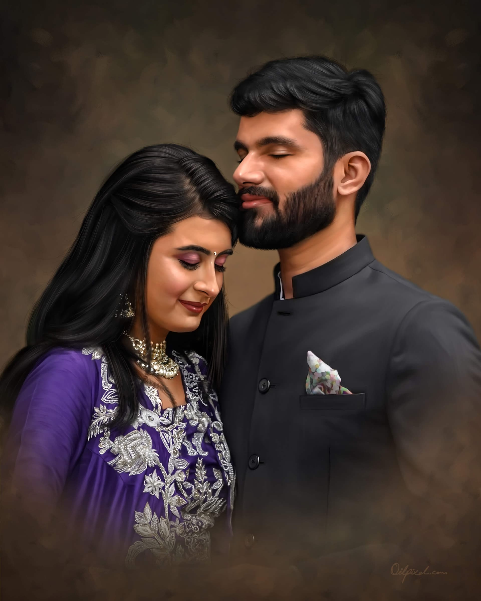 Couple Digital Painting by Oilpixel