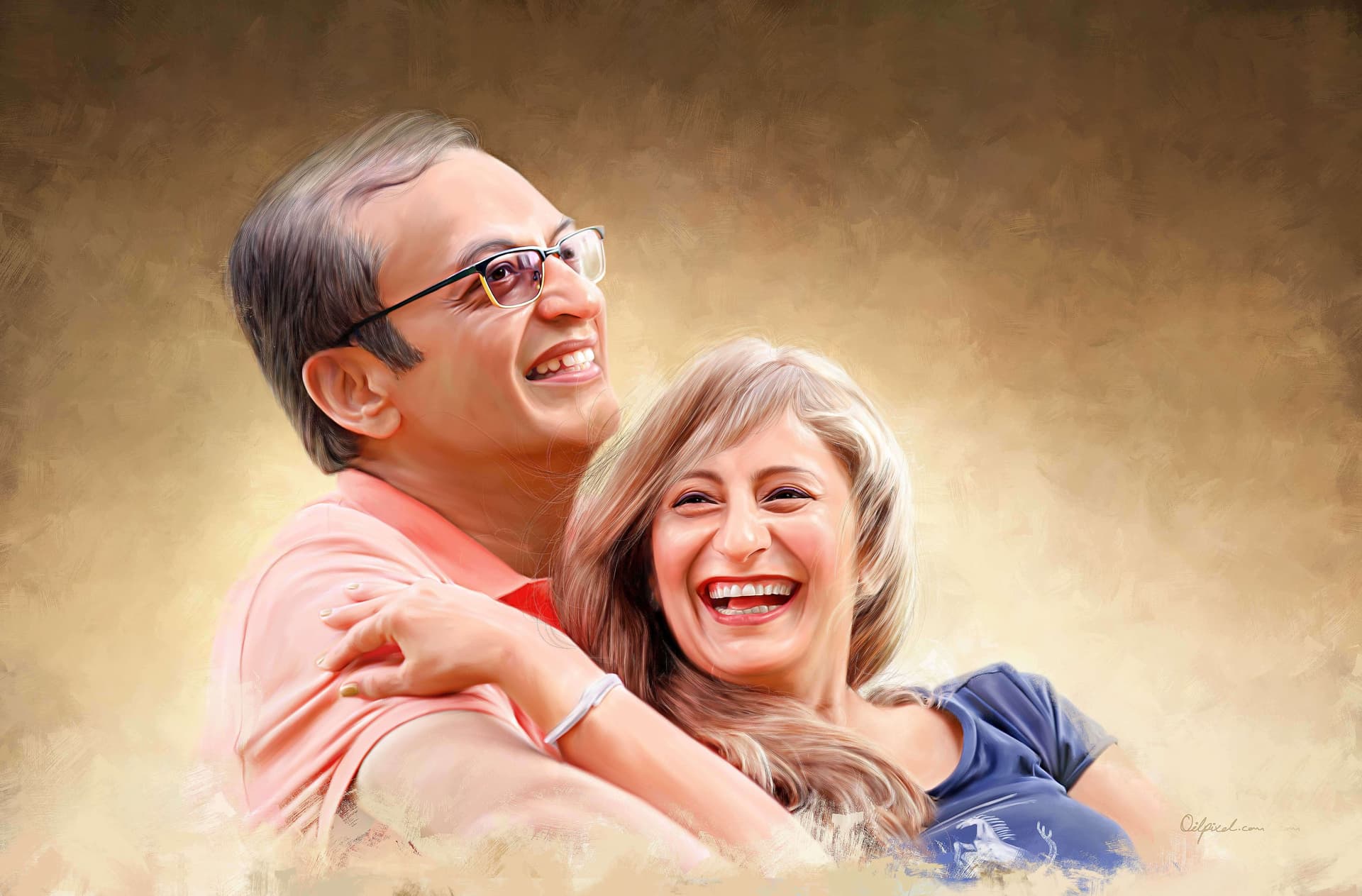 Couple Digital Painting by Oilpixel