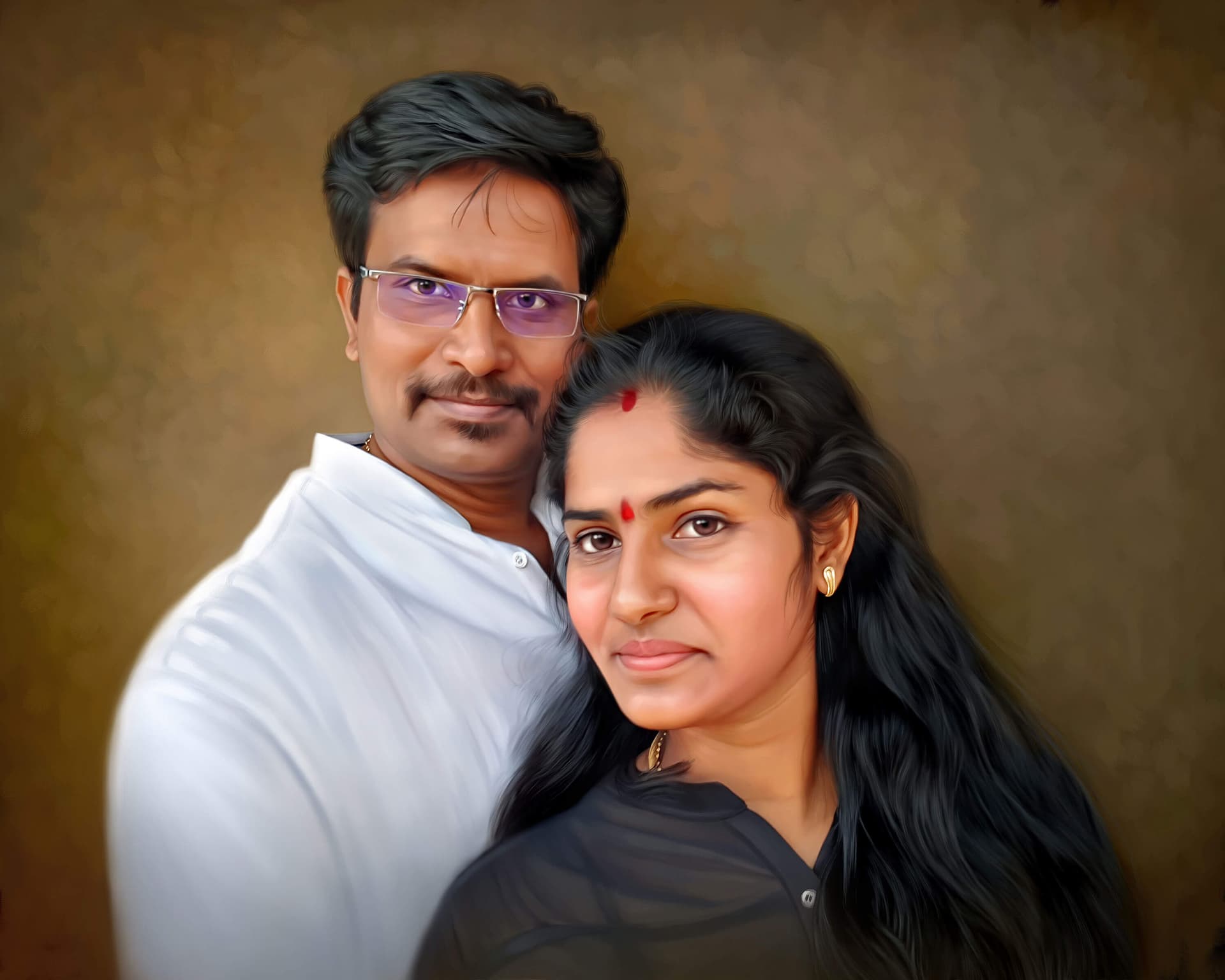 Couple Digital Painting by Oilpixel