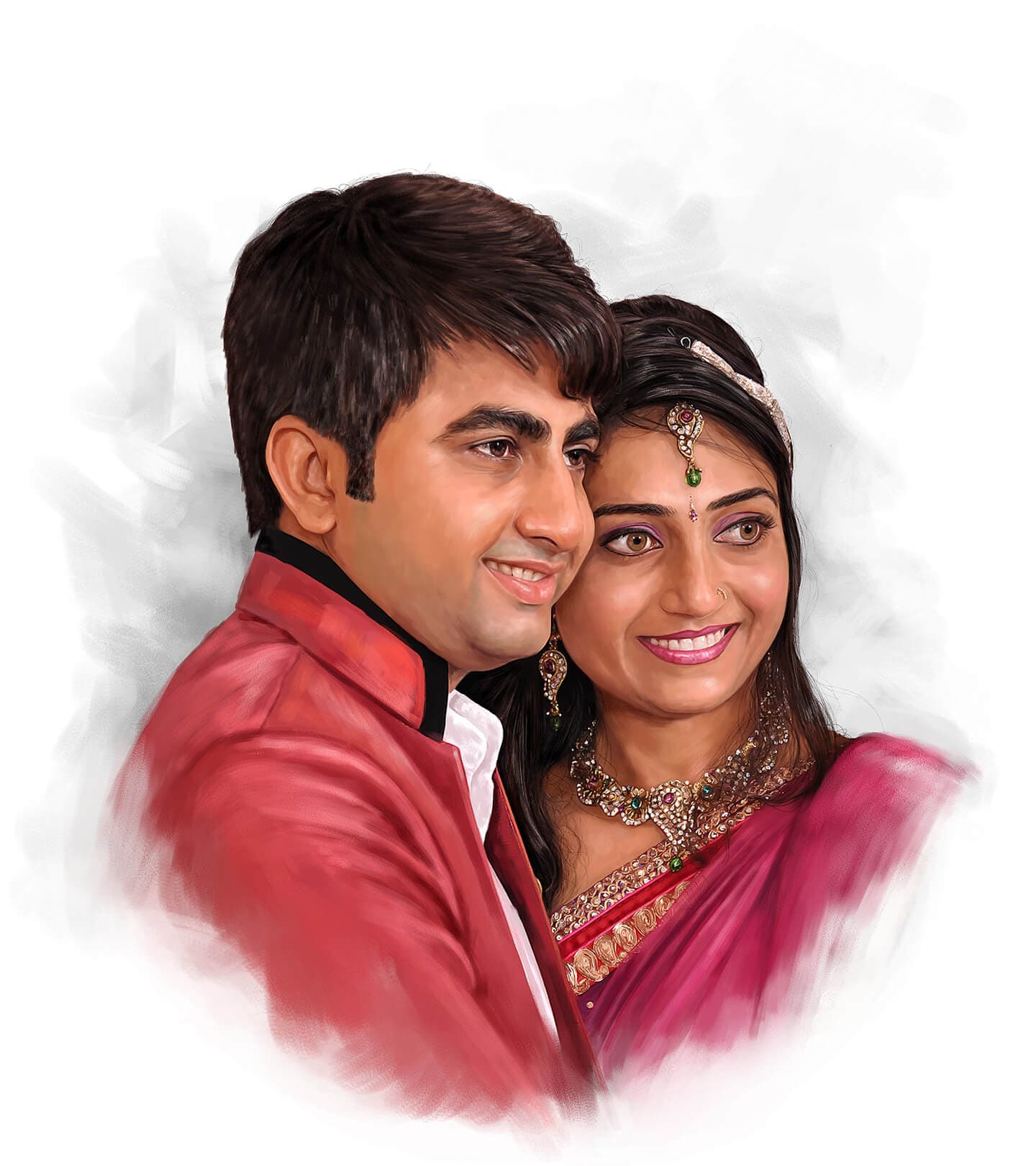 Wedding Couple Portraits by Oilpixel