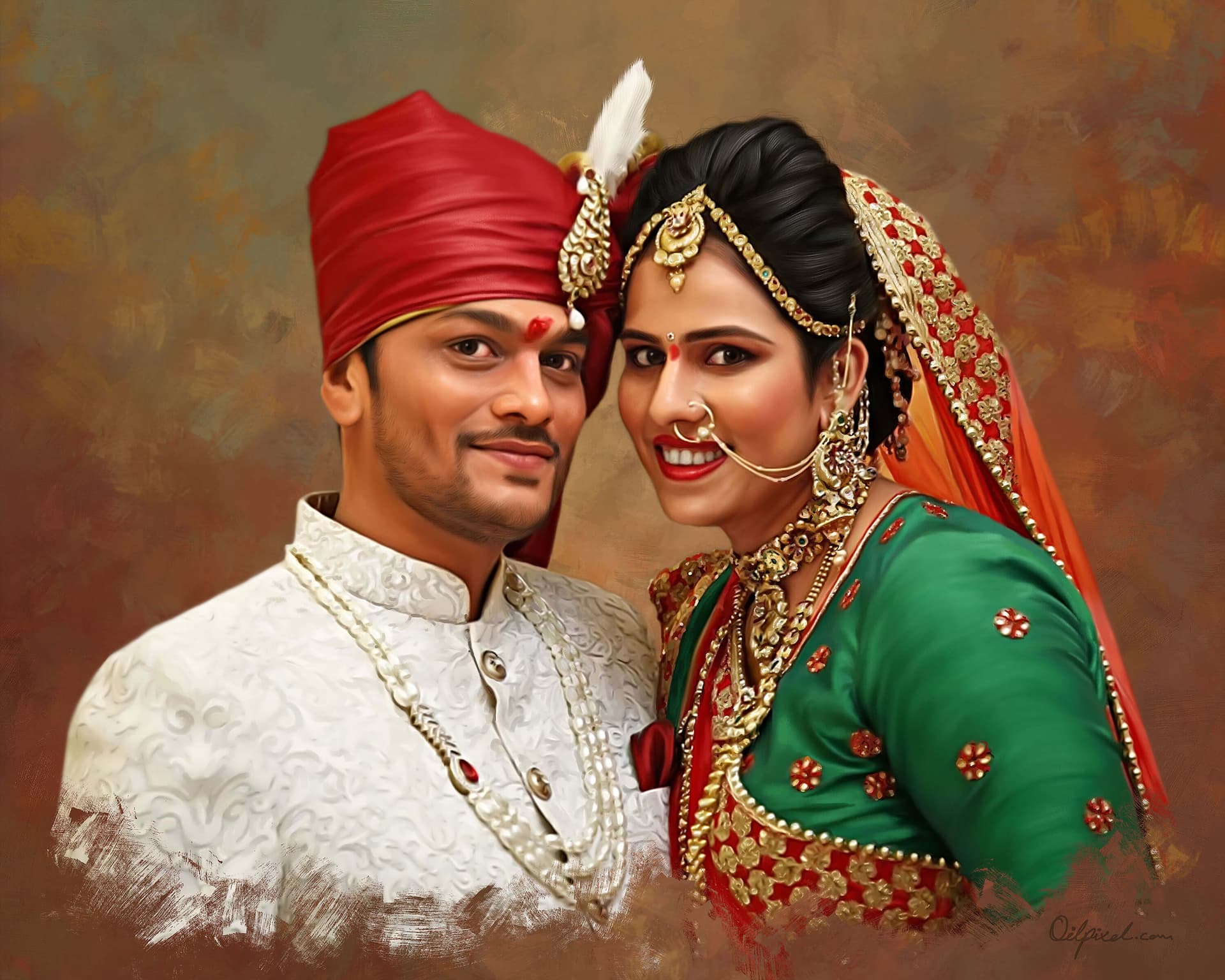 Couple Digital Painting by Oilpixel