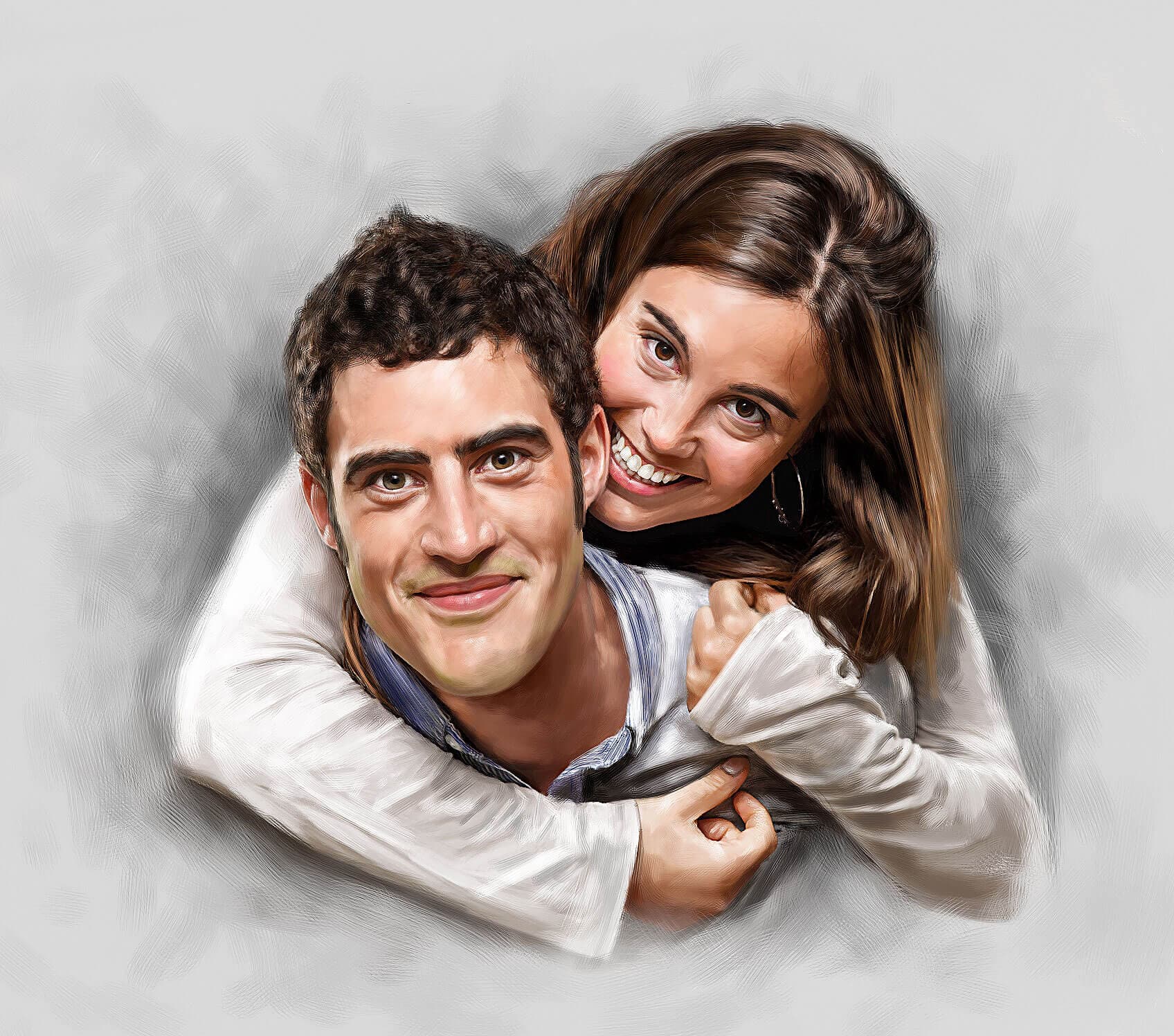 Couple Painting by Oilpixel