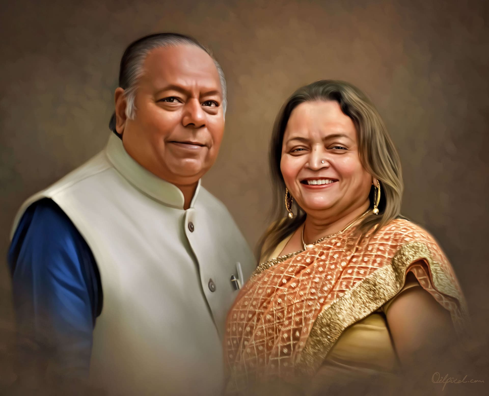Couple Digital Painting by Oilpixel