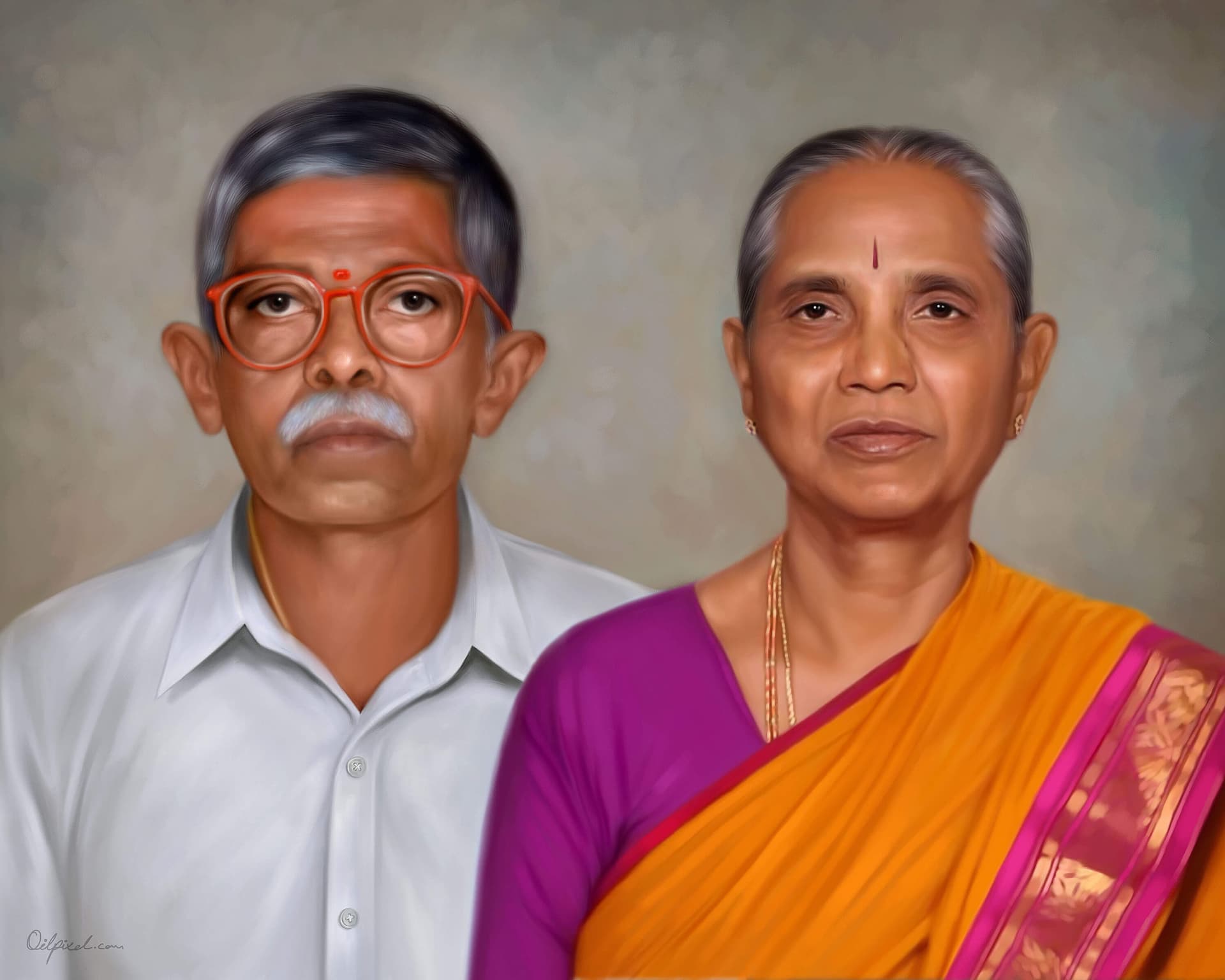 Couple Digital Painting by Oilpixel