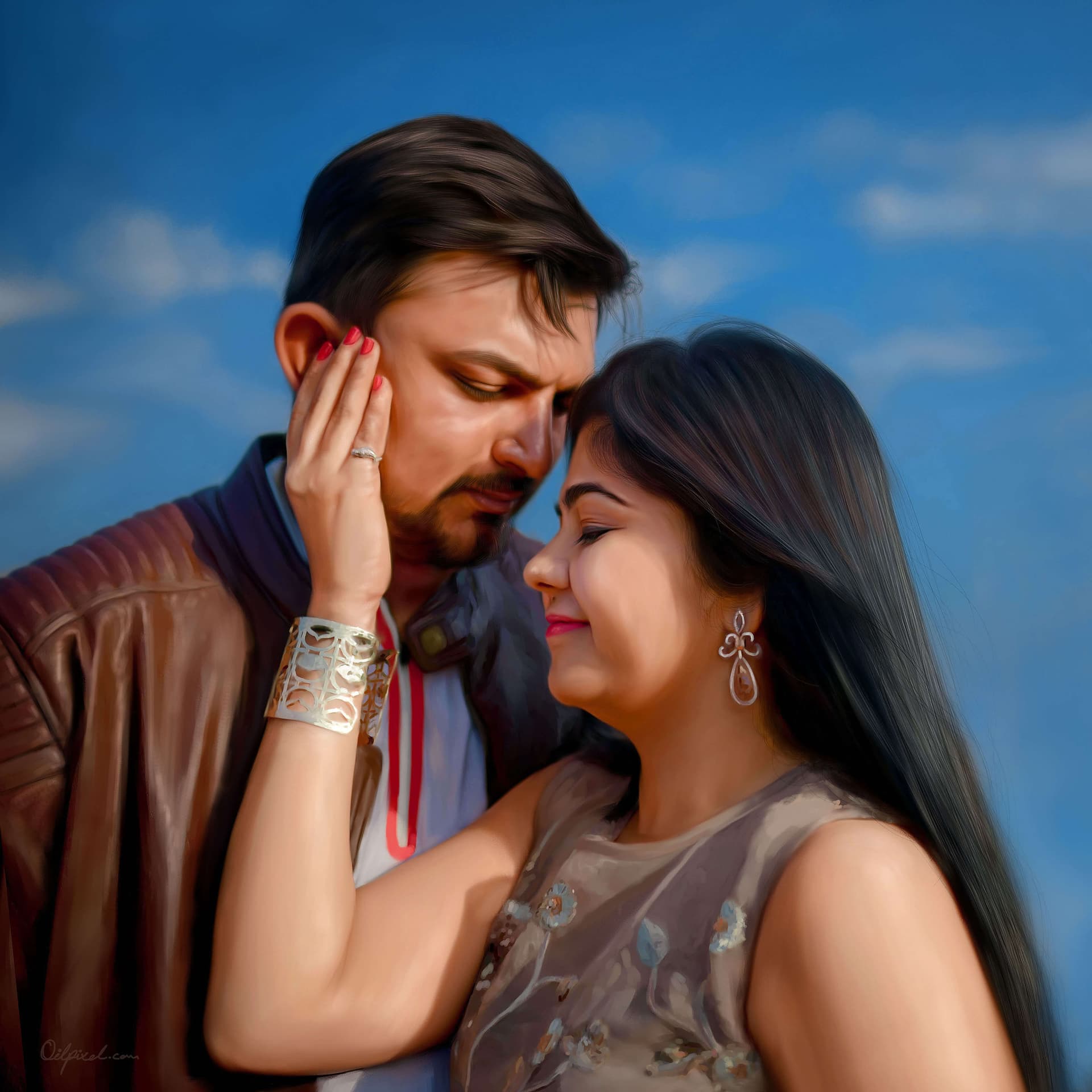Couple Digital Painting by Oilpixel