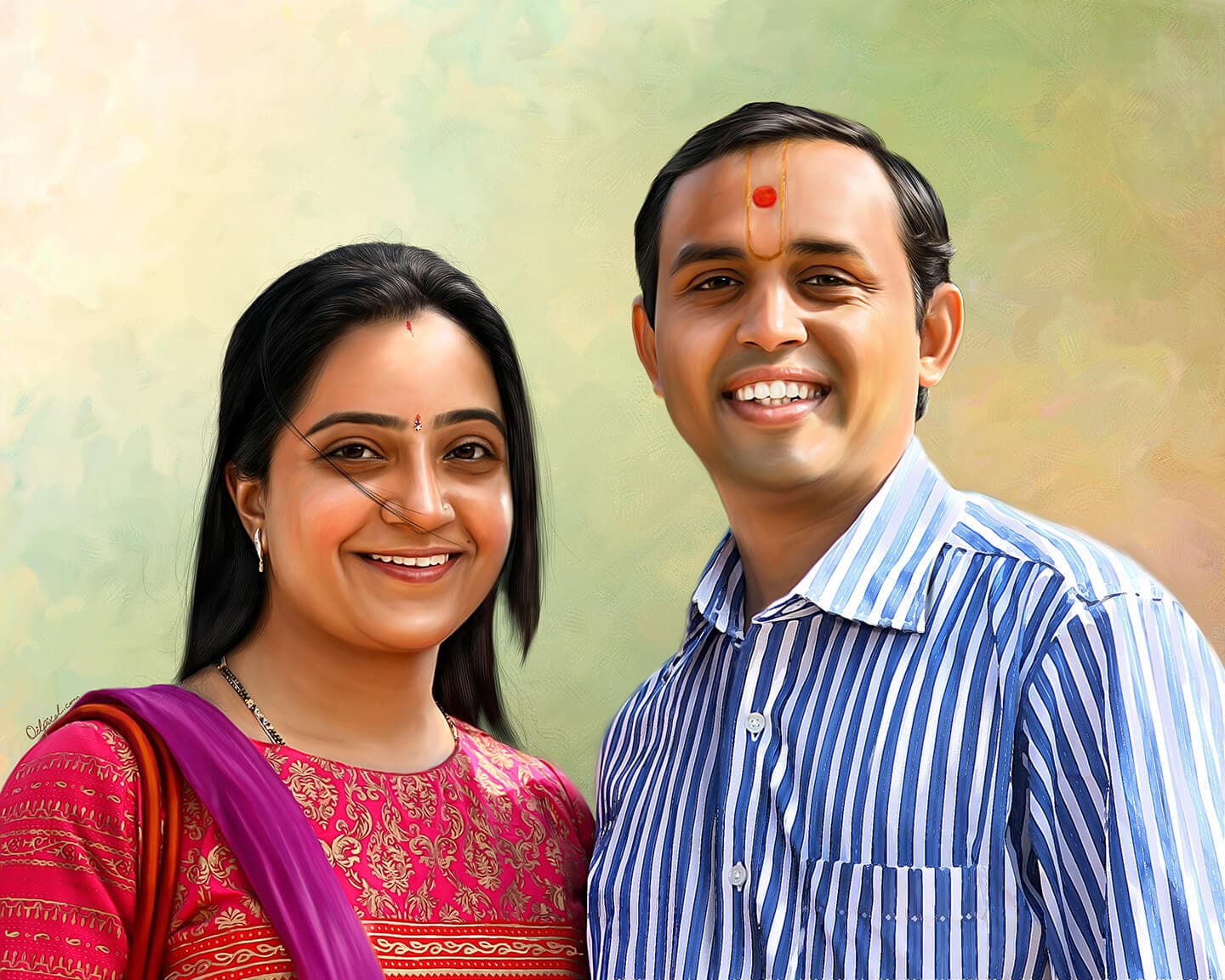 Couple Portrait by Oilpixel