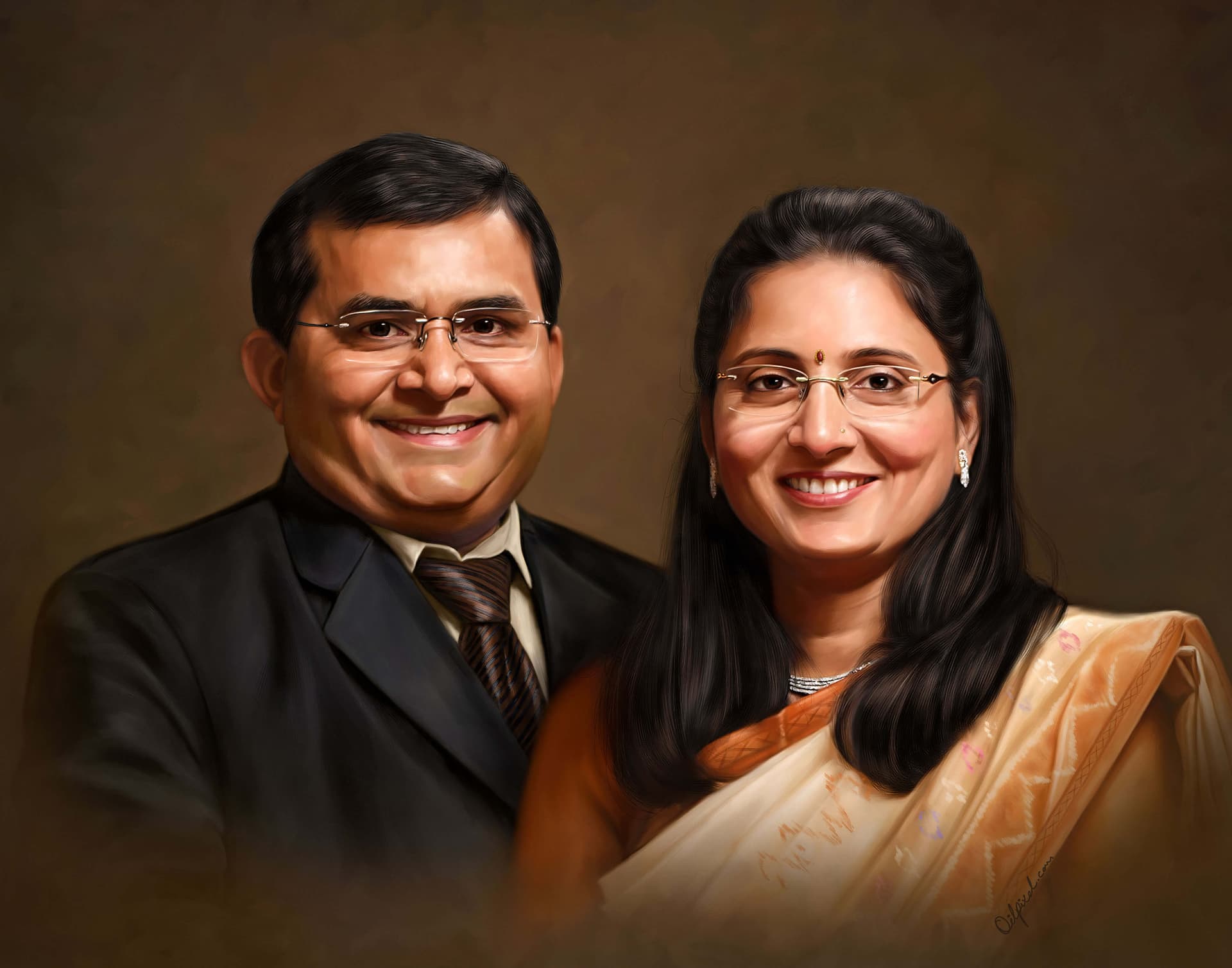 Couple Digital Painting by Oilpixel