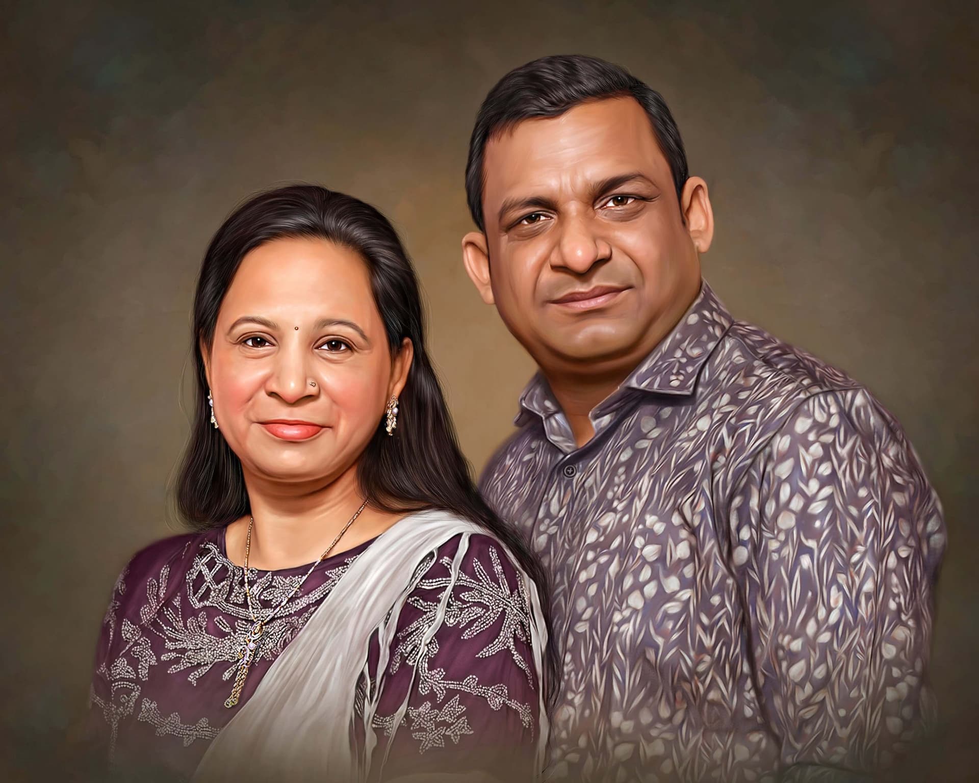 Couple Painting of Virika Gupta by Oilpixel