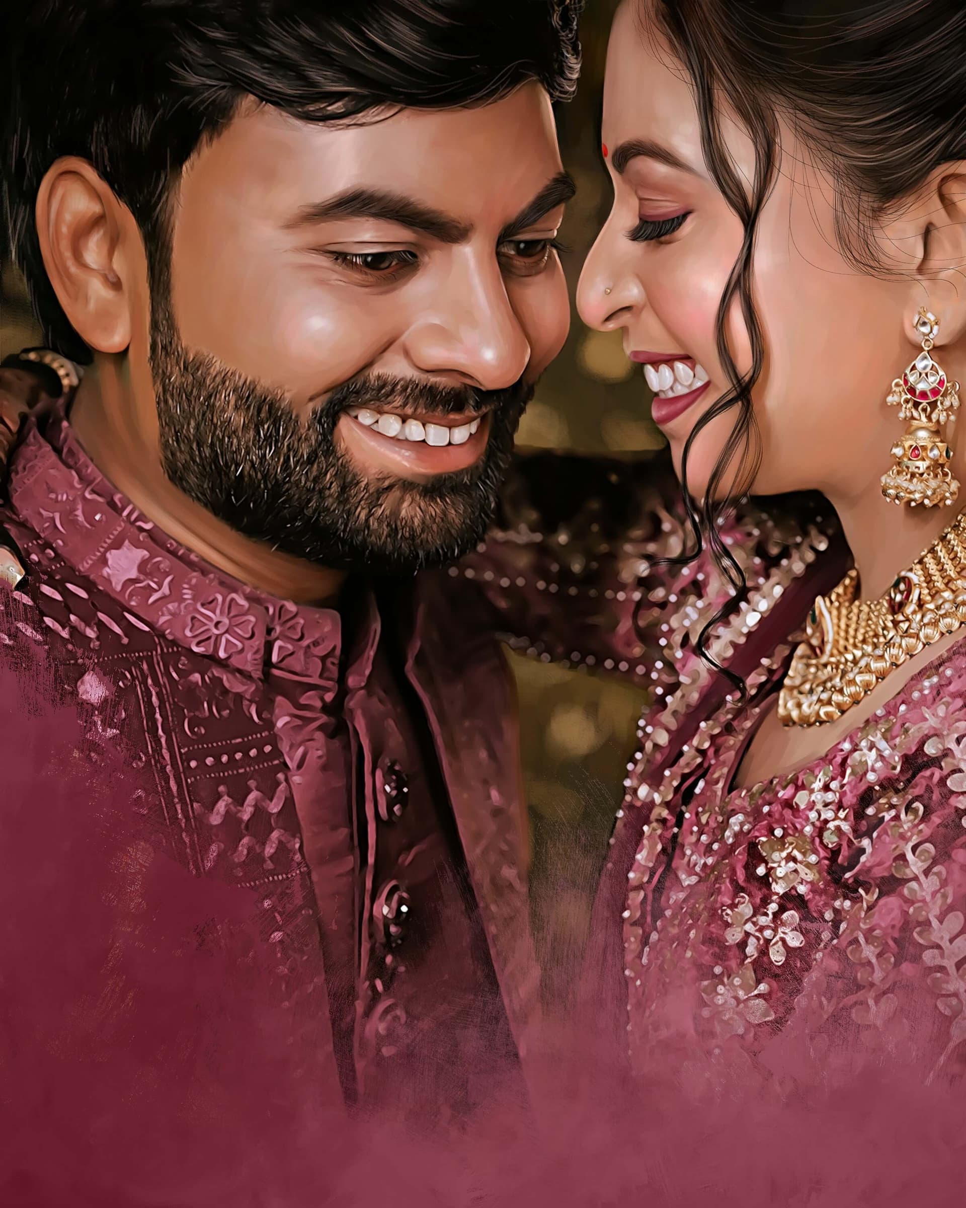 Couple Painting of Himanshu Litmus by Oilpixel