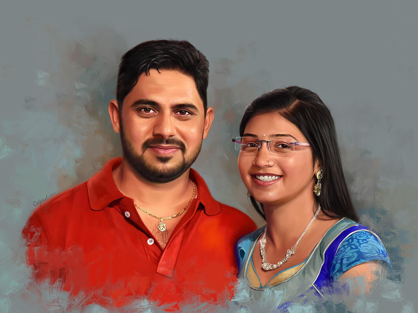 Couple Digital Painting by Oilpixel
