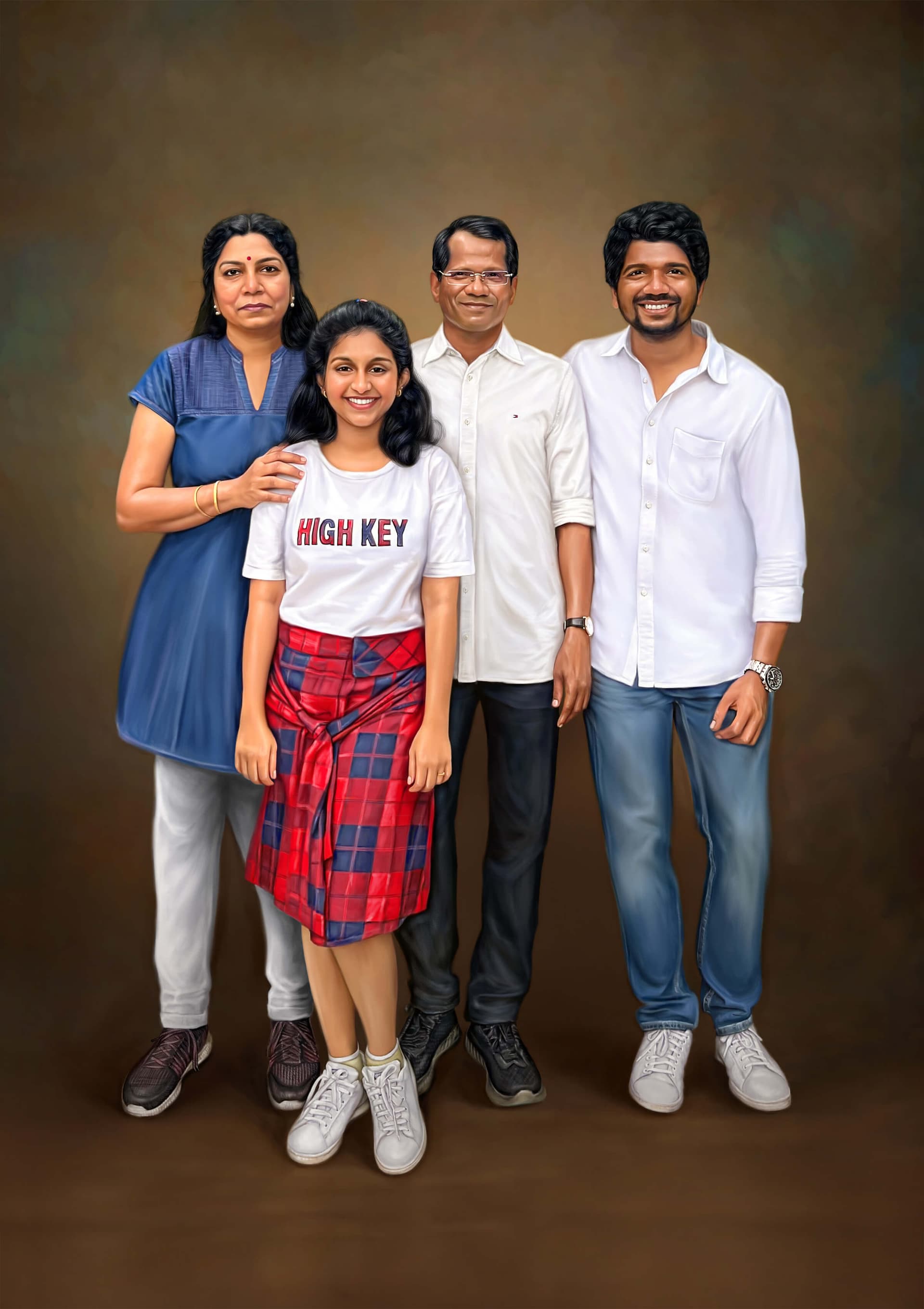 buy Online Oil painting of Family - Oilpixel
