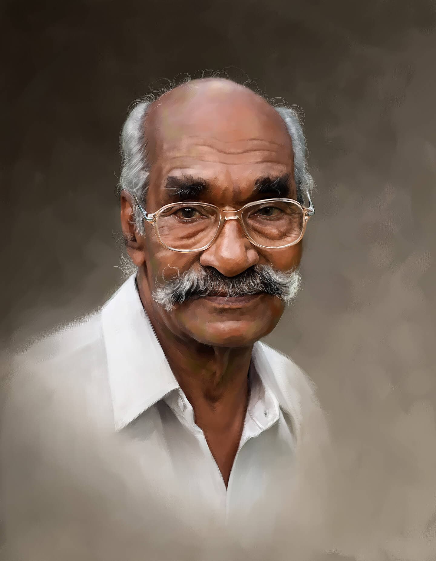 Self Digital Portrait Painting by Oilpixel