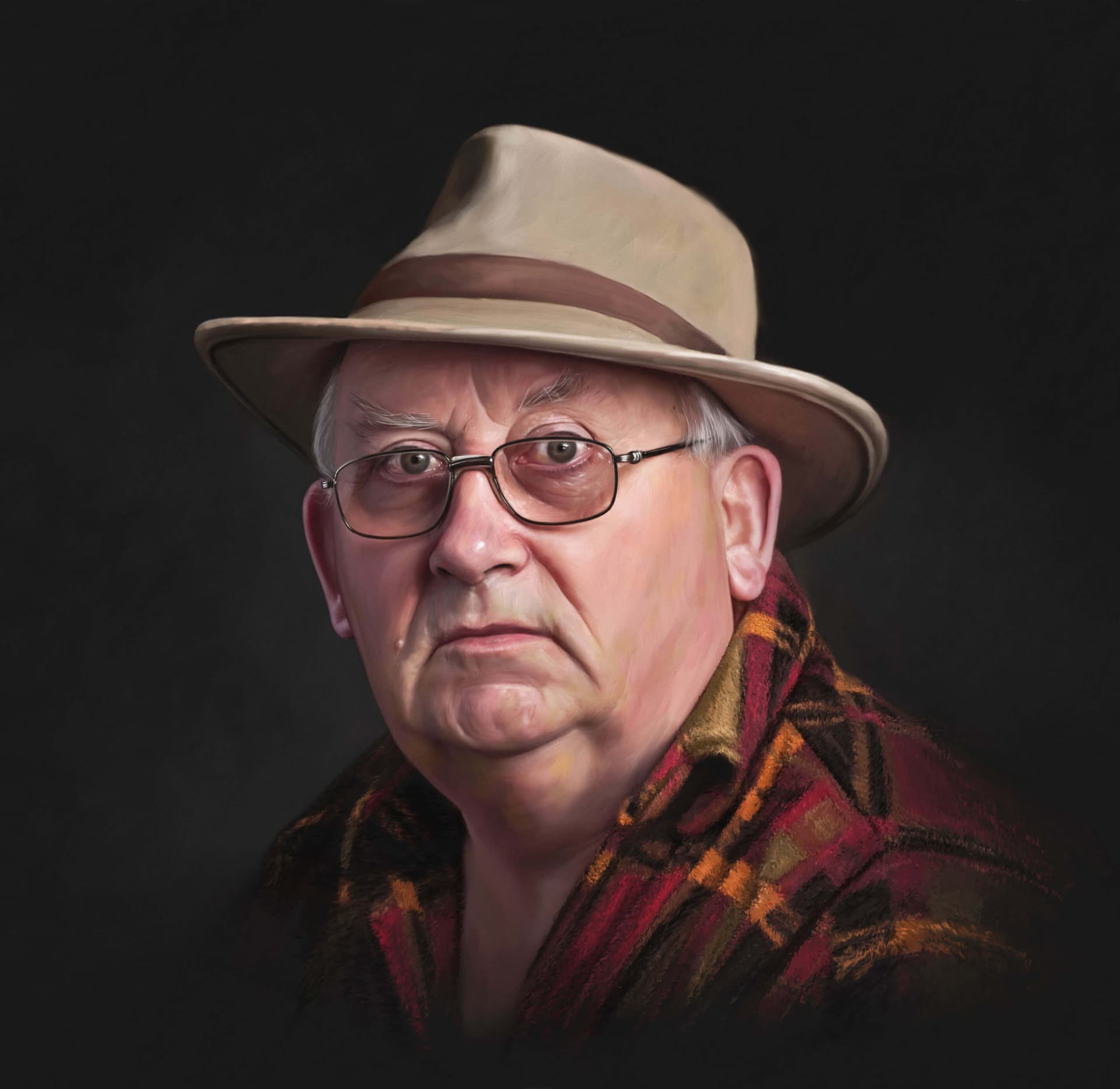 Self Digital Portrait Painting by Oilpixel