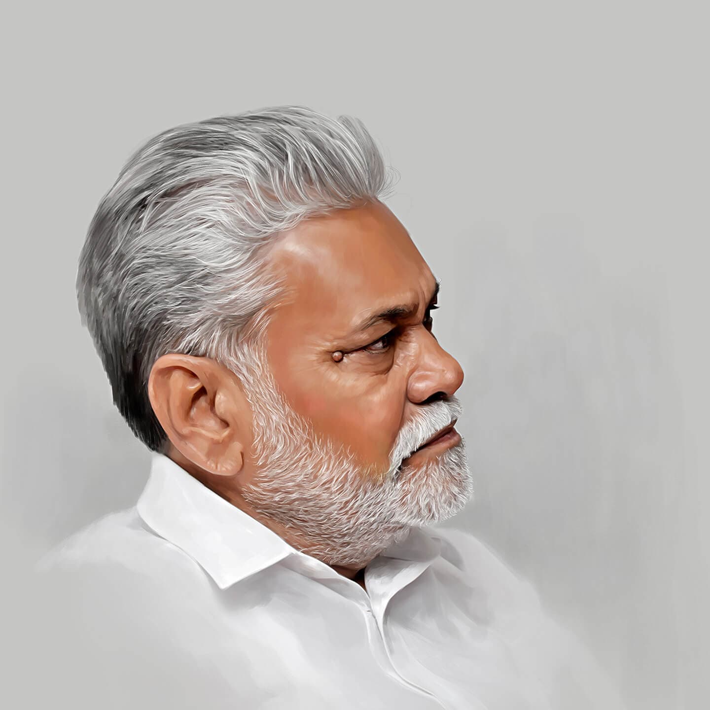 Self Digital Portrait Painting by Oilpixel