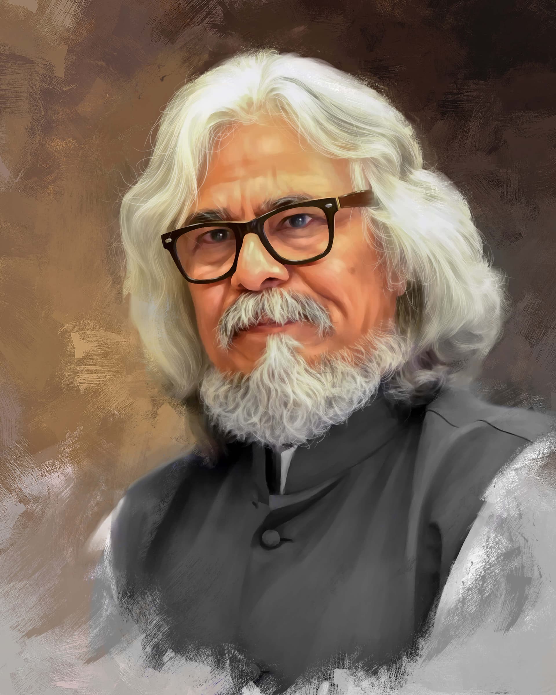 self portrait painting by Oilpixel