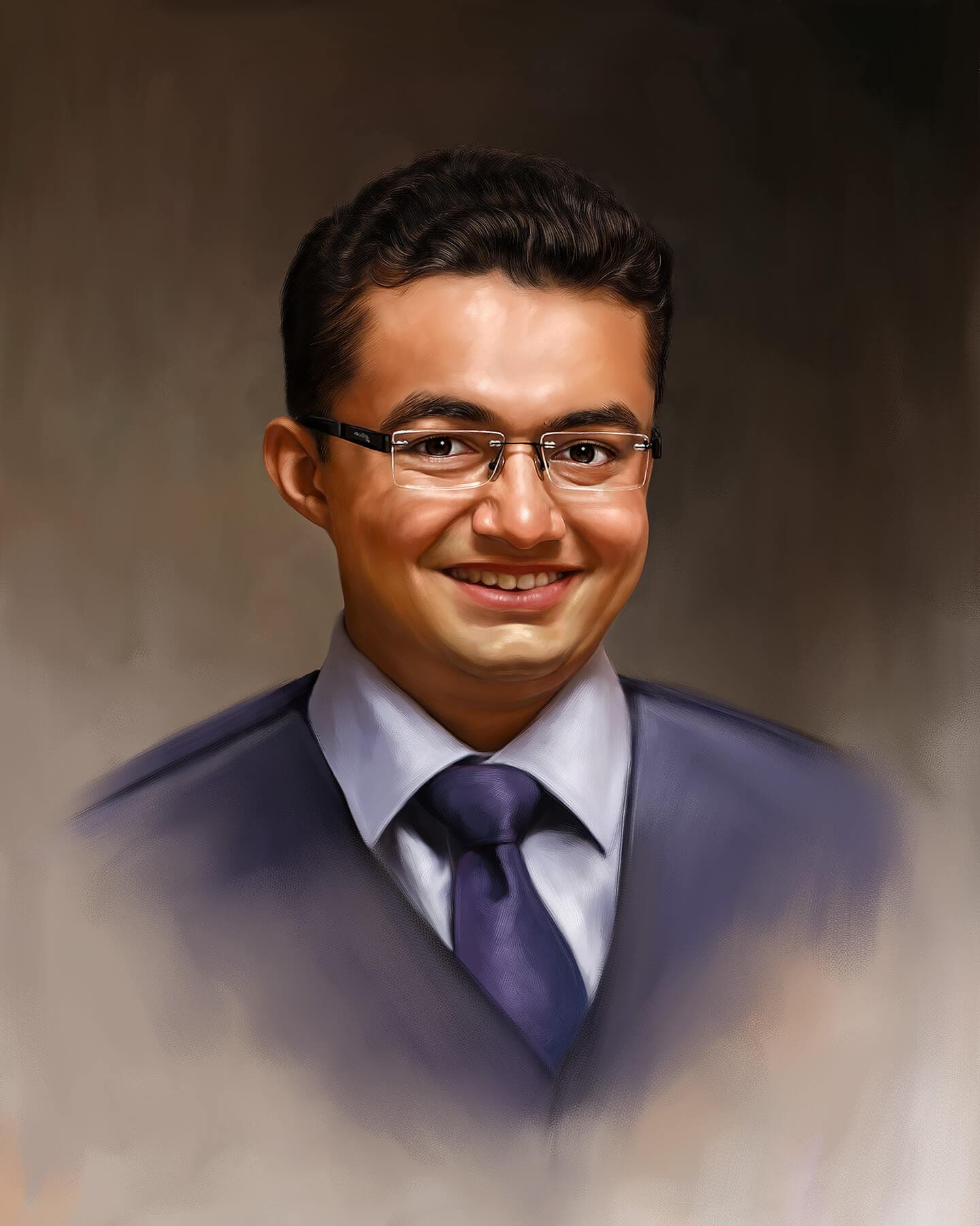 Self Digital Portrait Painting by Oilpixel