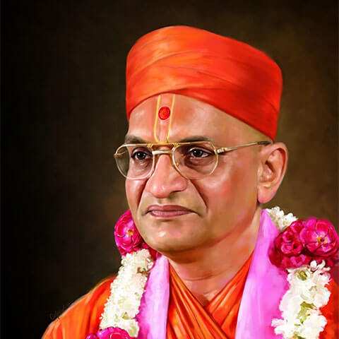 Self Digital Portrait Painting of  Purushottampriya Dasji by Oilpixel