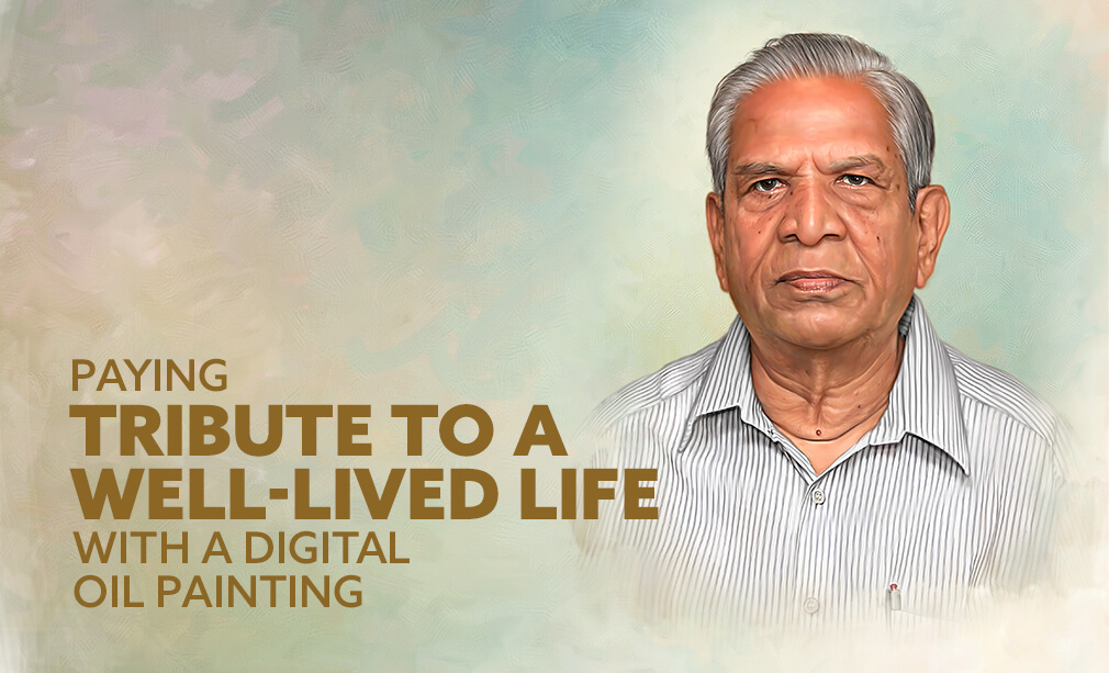 Paying tribute to a well-lived life with a digital oil painting