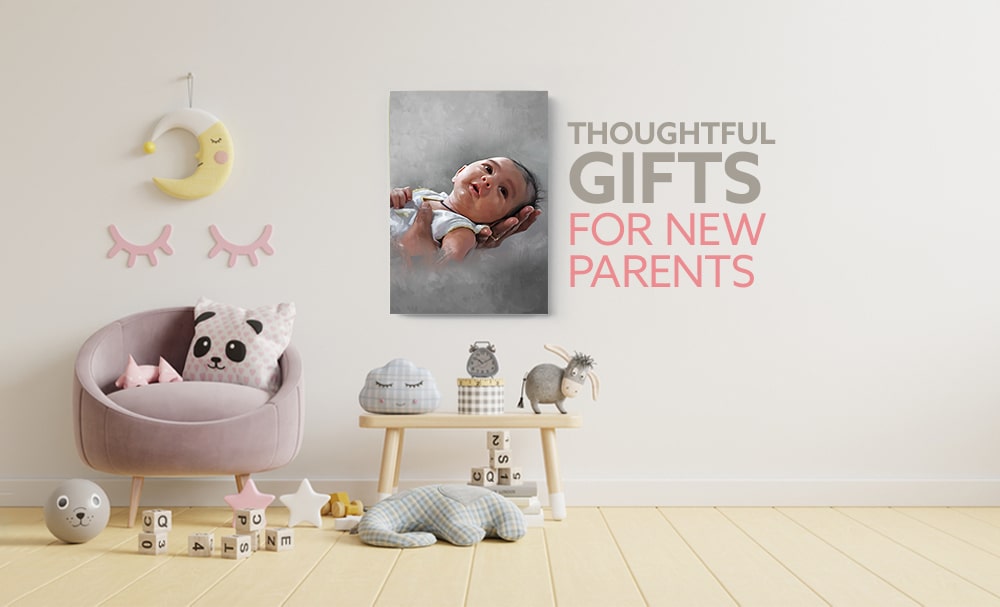 Digital kids painting gift for new parents