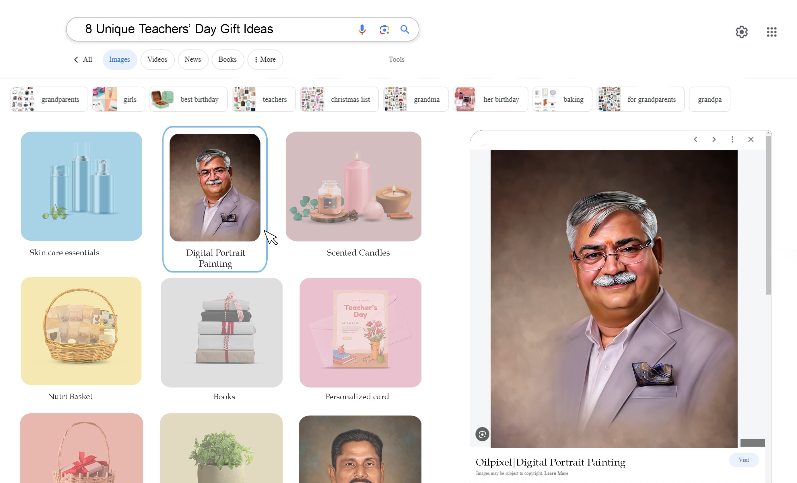 8 Unique Teachers’ Day Gift Ideas-Digital Oil Painting